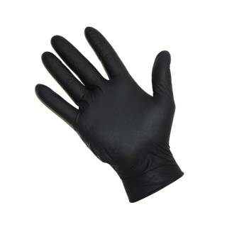 Nitrile Gloves Black Med (100 pcs)