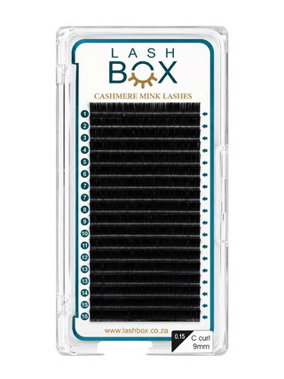 Lash Box Cashmere Mink Eyelash Extensions – 0.15 C Curl 9mm