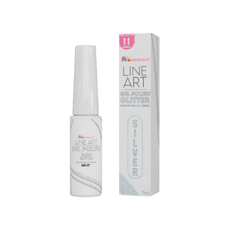 Silver Glitter Line Art Gel 7ml